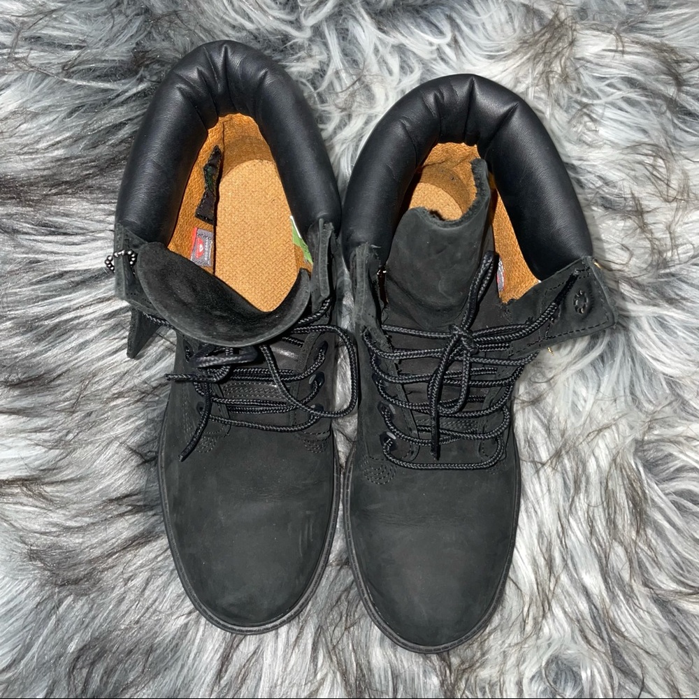 Timberland Basic 6 Inch Boot Men’s Size 7 BLACK Leather - Picture 5 of 9